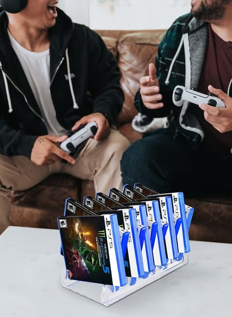 EMAAZZ LLC Clear Acrylic Video Game Storage Organizer Stand  Game Holder for PS5, PS4 & PS3 Game Cases, Stores up to 12 Game Boxes - Image 4